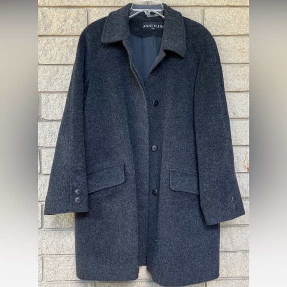 Anne Klein Petite Womens Wool Mohair Blend WPL7888 Coat Size 12 - Picture 1 of 6
